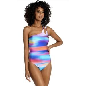 NWT La Blanca Women's Strappy Shoulder One Piece Swimsuit sz 14